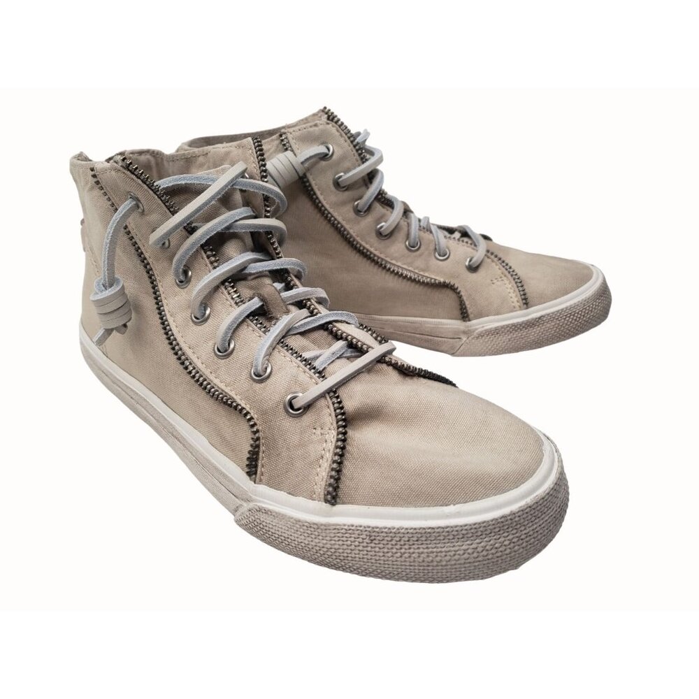 Sperry X Rebecca Minkoff High Top Canvas Sneaker Tan Women's Size 7.5M - Picture 2 of 7